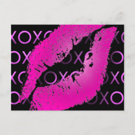 Pink Kisses Postkarte