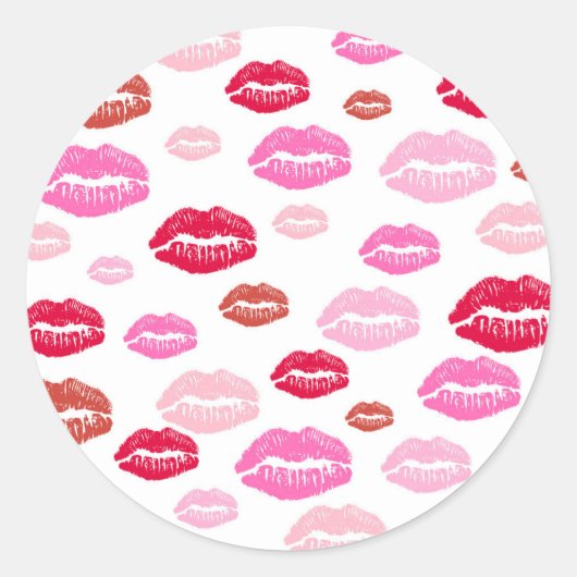 Pink Kisses Stickers (Vorderseite)
