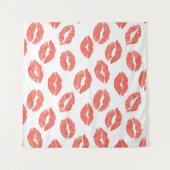 Pink Kisses Valentine Brautparty Bachelorette Wandteppich (Vorderseite (Horizontal))