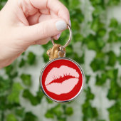 Pink Kissy Lips Schlüsselanhänger (Hand)