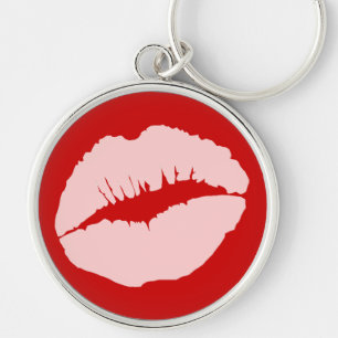 Pink Kissy Lips Schlüsselanhänger