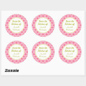 Pink Kitchen Backgeschenke Sticker (Blatt)