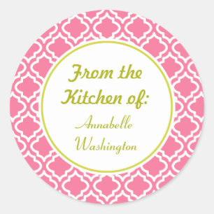Pink Kitchen Backgeschenke Sticker