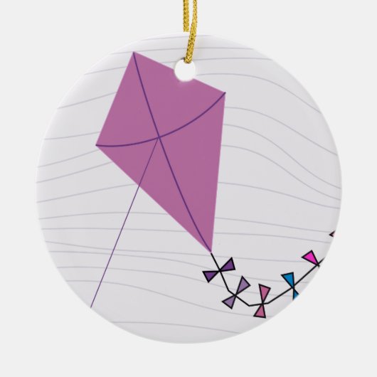 Pink Kite Keramik Ornament (Vorne)