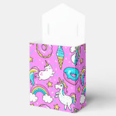 Pink Kitschy glittery lustiges Unicorn und Kitty Geschenkschachtel (Geöffnet)