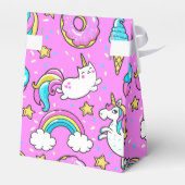 Pink Kitschy glittery lustiges Unicorn und Kitty Geschenkschachtel (Rückseite)