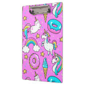 Pink Kitschy glitzerndes, lustiges Unicorn und Kit Klemmbrett (Links)