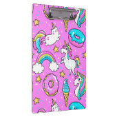Pink Kitschy glitzerndes, lustiges Unicorn und Kit Klemmbrett (Rechts)