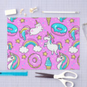 Pink Kitschy glitzerndes, lustiges Unicorn und Kit Seidenpapier (Handwerk)