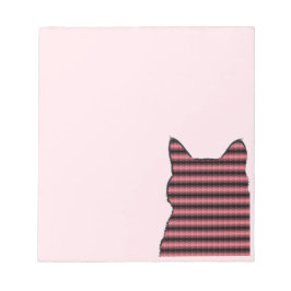 Pink Kitten Cat in der Ecke Notizblock