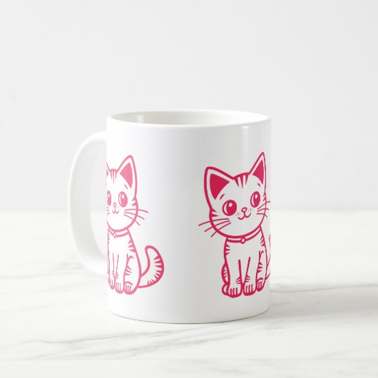 Pink kitten  kaffeetasse (Vorderseite Links)