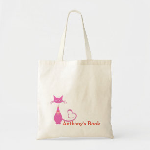 Pink Kitten Kinder die Bibliothek Tote Tasche