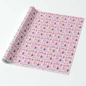 Pink Kitten und Balloons Geburtstagsgeschenke Wrap Geschenkpapier (Ungerollt)