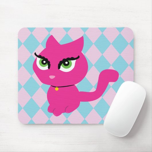 Pink Kitty Cat Mousepad (Mit Mouse)