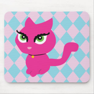 Pink Kitty Cat Mousepad