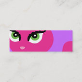 Pink Kitty Cat Visitenkarten Mini Visitenkarte (Rückseite)