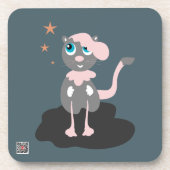 Pink Kitty Getränkeuntersetzer (Vorderseite)