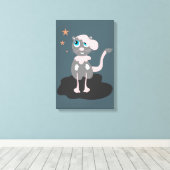 Pink Kitty Leinwanddruck (Insitu (Holzboden))