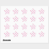 Pink kitty Pfote Druckpatter Stern-Aufkleber (Blatt)
