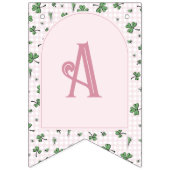 Pink Kleeblatt Happy Birthday Foto Wimpelkette (Dritte Fahne)