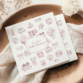 Pink Kleidung Toile De Jouy Baby Dusche Serviette