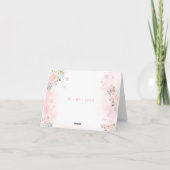 Pink kleine Ballerina Geburtstag danke Karten (Rückseite)