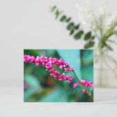 Pink Kleine Blume Postkarte (Stehend Vorderseite)