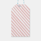 Pink kleine Kürbismädchen Babydusche danke Geschenkanhänger (Rückseite)