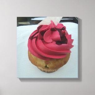 Pink-kleiner Kuchen Leinwanddruck