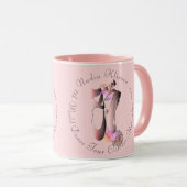 Pink Kleinere Ballerina Toe Shoe Dance Troupe Tasse (VorderseiteRechts)