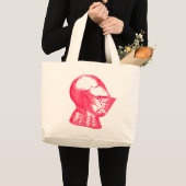 Pink Knight Mittelalterlicher Rüstungshelm Ritter Jumbo Stoffbeutel (Vorderseite (Produkt))