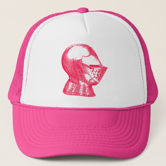 Pink Knight Mittelalterlicher Rüstungshelm Ritter Truckerkappe (Vorderseite)