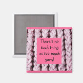 Pink Knitting Theme Kühlschrankmagnet (Vorderseite/Rückseite)