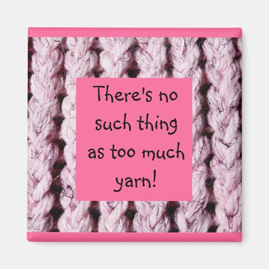 Pink Knitting Theme Kühlschrankmagnet (Vorne)