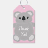 Pink Koala Bear Baby Dusche Geschenkanhänger (Vorderseite)
