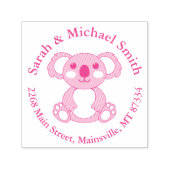 Pink Koala Bear Baby Dusche Permastempel (Design)