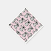 Pink Koala Bear Baby Dusche Serviette (Ecke)