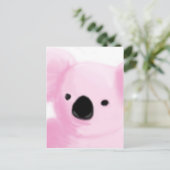 Pink Koala Postkarte (Stehend Vorderseite)