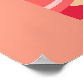 Pink Kokeshi Japanische Puppen Poster (Ecke)