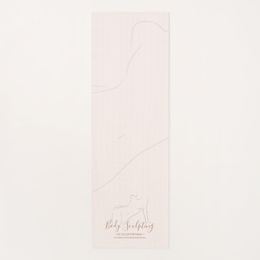 Pink Körper skulptur kontur schönheit bräunung Yogamatte (Vorderseite)