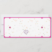 Pink KPOP Birthday Concert Ticket Einladung (Rückseite)