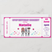 Pink KPOP Birthday Concert Ticket Einladung (Vorderseite)