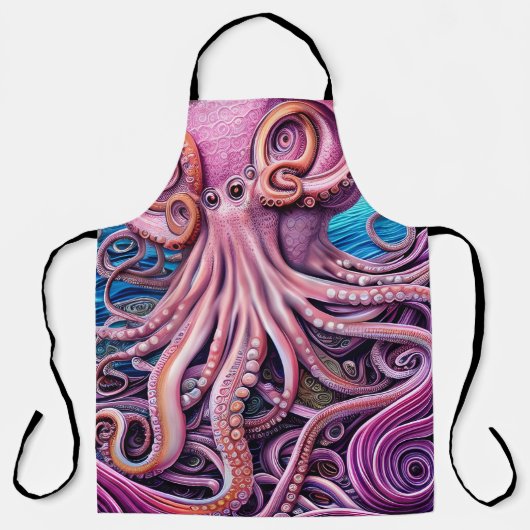 Pink Kraken Octopus Tentacles Schürze (Vorderseite)