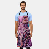 Pink Kraken Octopus Tentacles Schürze (Getragen)