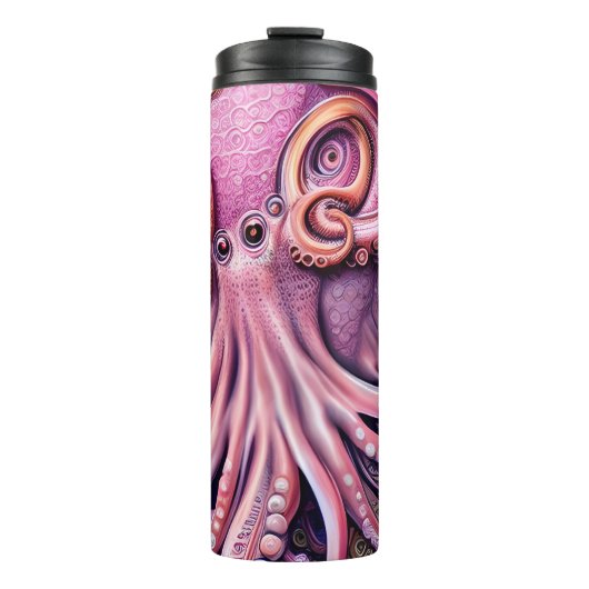 Pink Kraken Octopus Tentacles Thermosbecher (Vorderseite)