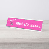 PINK Krankenbett Zubehör Schreibtischnamensplakette (Vorderseite )