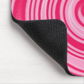 PInk kreisförmiges Drehmuster Mousepad (Ecke)