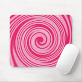 PInk kreisförmiges Drehmuster Mousepad (Mit Mouse)