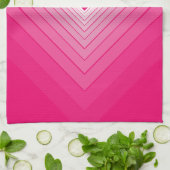 Pink Küchentuch mit Herz (Gefaltet)