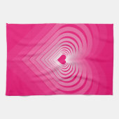 Pink Küchentuch mit Herz (Horizontal)